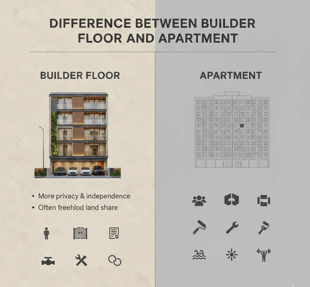 Difference Between Builder Floor and Apartment