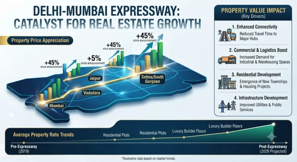 Delhi-Mumbai expressway property rates